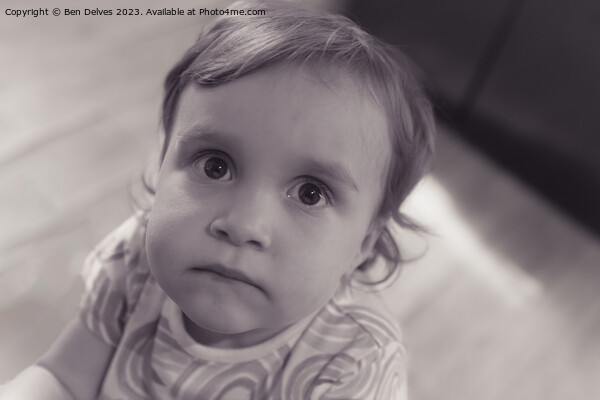 Innocence Captured: Cherubic Toddler Portrait Picture Board by Ben Delves