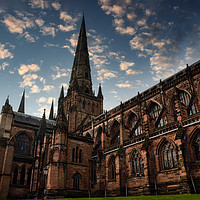 Buy canvas prints of Majestic Lichfield Cathedral Amidst an Enchanting  by Ben Delves