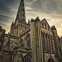 Buy canvas prints of The Divine Lichfield Cathedral by Ben Delves