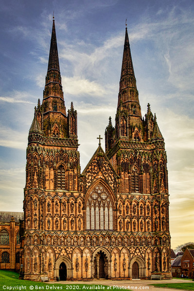 Heavenly Lichfield Cathedral Picture Board by Ben Delves