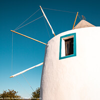 Buy canvas prints of Portuguese windmill in summer by Ben Delves