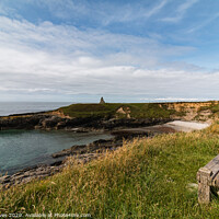 Buy canvas prints of A bench at the clifftop by Ben Delves