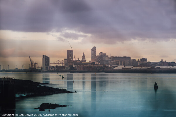 Liverpool Skyline Picture Board by Ben Delves
