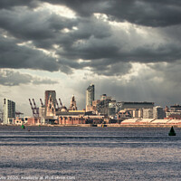Buy canvas prints of Liverpool ships and clouds by Ben Delves