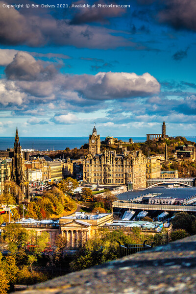 Edinburgh from Edinburgh Castle Picture Board by Ben Delves