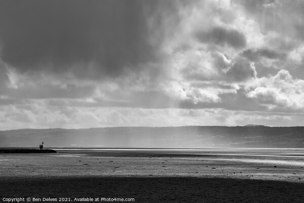 Rainfall over Wales from West Kirby Picture Board by Ben Delves