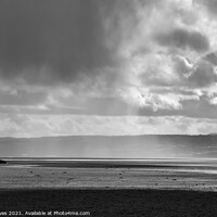 Buy canvas prints of Rainfall over Wales from West Kirby by Ben Delves