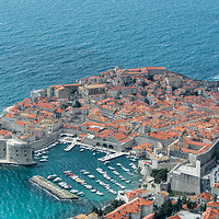 Buy canvas prints of Birds eye view of Dubrovnik Old town by Madhurima Ranu