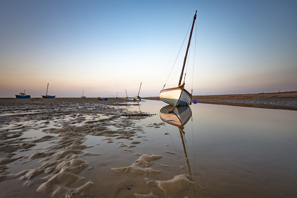 Boats in Meols during sunset Picture Board by Lukasz Lukomski