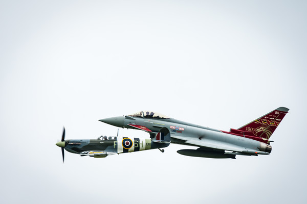 Typhoon and Spitfire Picture Board by Lukasz Lukomski