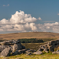 Buy canvas prints of Looking north from Gutter Tor on Dartmoor by Jean Fry