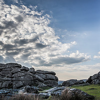 Buy canvas prints of Dartmoor Sky from Combeshead Tor by Jean Fry