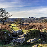 Buy canvas prints of View from Down Tor on Dartmoor by Jean Fry