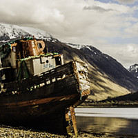 Buy canvas prints of Corpach Wreck  by Stuart MacKay