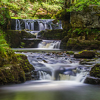 Buy canvas prints of Sgwd Pedol Waterfall, Vale of Neath by Steve Ransom