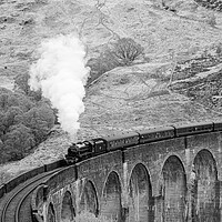 Buy canvas prints of Glenfinnan viaduct Jacobite steam train by stuart bingham