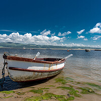 Buy canvas prints of Boats and sky at aberdovey by stuart bingham