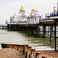 Buy canvas prints of Eastbourne pier and beach by stuart bingham