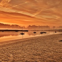 Buy canvas prints of Stunning sunrise on the river Medway, Kent. by stuart bingham