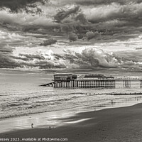 Buy canvas prints of Stormy Clouds over the Pier by Heidi Hennessey