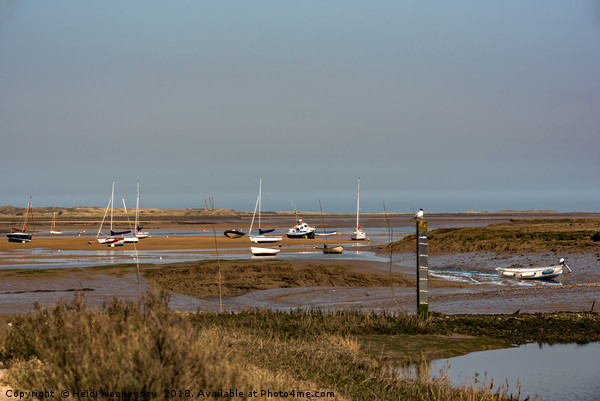 Tranquil Seascape at Brancaster Harbour Picture Board by Heidi Hennessey