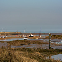 Buy canvas prints of Tranquil Seascape at Brancaster Harbour by Heidi Hennessey