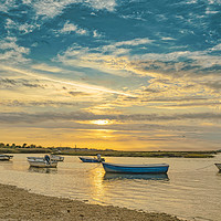 Buy canvas prints of Majestic Sunset View over Brancaster Staithe by Heidi Hennessey