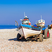 Buy canvas prints of Serene Cromer Crab Boat on the North Norfolk Coast by Heidi Hennessey