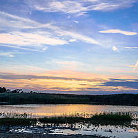 Buy canvas prints of Serene Summer Sunset by Heidi Hennessey
