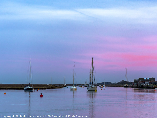 A Serene Evening on Wells Harbour Picture Board by Heidi Hennessey