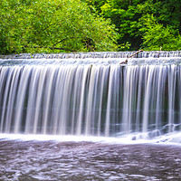 Buy canvas prints of Water Of Leith Waterfall At Dean Village Edinburgh by Paul Gibson