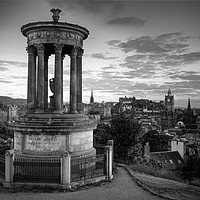 Buy canvas prints of Dugald Stewart Monument and Edinburgh Skyline by Gair Brisbane