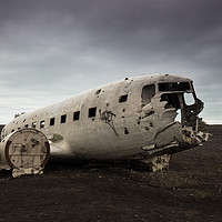 Buy canvas prints of Wreck of US Navy DC-3, Iceland by Gair Brisbane