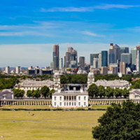Buy canvas prints of The Royal Museums and Canary Wharf by Keith Rennie