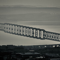 Buy canvas prints of Tay Bridge on a Misty Morning by Keith Rennie