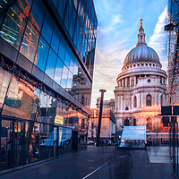 Buy canvas prints of St Paul Cathedral At Sunset by Dominik Piska