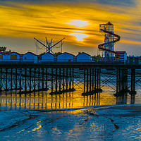 Buy canvas prints of Herne Bay Pier Sunset by Pete Stanley 