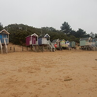 Buy canvas prints of The Beach Huts by Simon Hill
