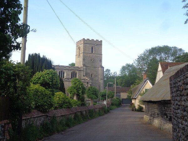 A Serene View of Linton's St Marys Church Picture Board by Simon Hill