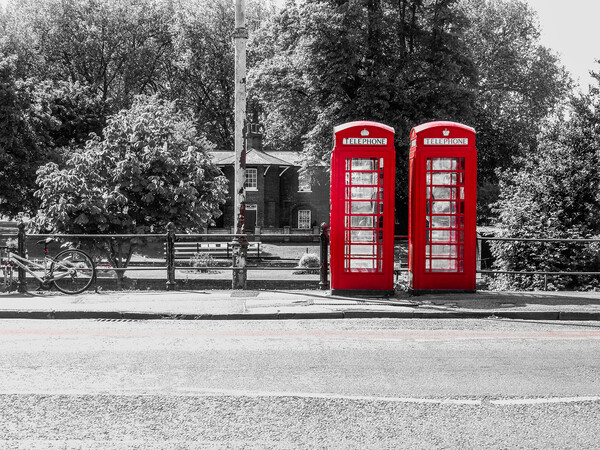 A Nostalgic View of Cambridge's Telephone Boxes Picture Board by Simon Hill
