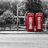 Buy canvas prints of A Nostalgic View of Cambridge's Telephone Boxes by Simon Hill