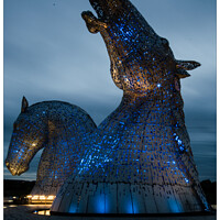 Buy canvas prints of The Kelpies by Peter Anthony Rollings