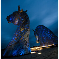 Buy canvas prints of The Kelpies by Peter Anthony Rollings