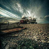 Buy canvas prints of Weybourne Boat Tractor by Peter Anthony Rollings