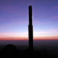 Buy canvas prints of Sunrise in Mountains with Stone Column on Mount Zb by David Katrenčík