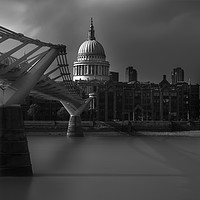 Buy canvas prints of Millennium Bridge London by Tony Swain