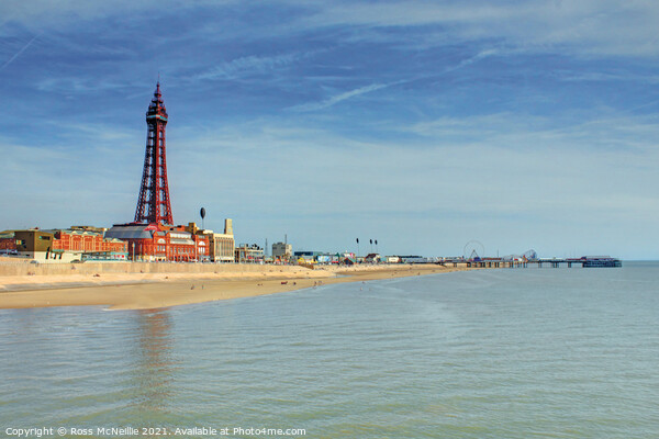 Majestic Blackpool Tower Picture Board by Ross McNeillie