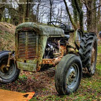 Buy canvas prints of Rusty Memories Vintage Ferguson Tractor by Ross McNeillie