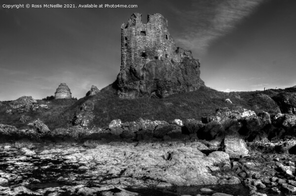 Majestic Dunure Castle on the rugged Ayrshire coas Picture Board by Ross McNeillie
