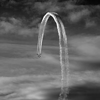 Buy canvas prints of The Red Arrows in Monochrome by Ross McNeillie